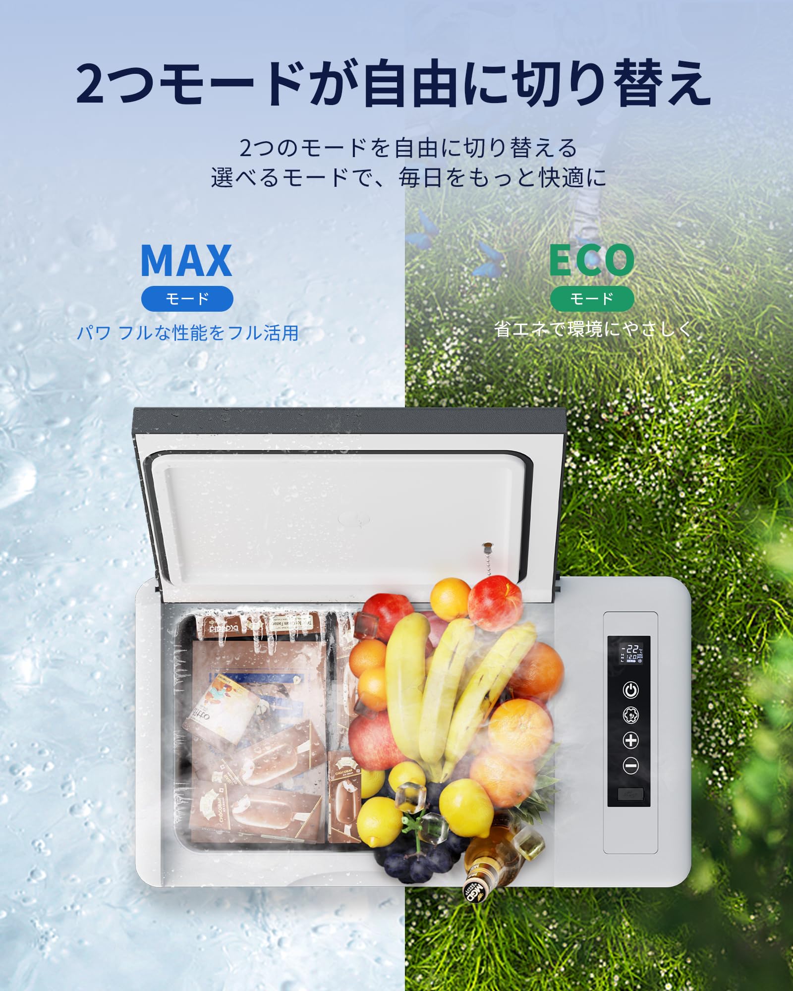 Amazon.co.jp: EUHOMY 車載冷蔵庫 ポータブル冷蔵庫 小型 【-20℃～20